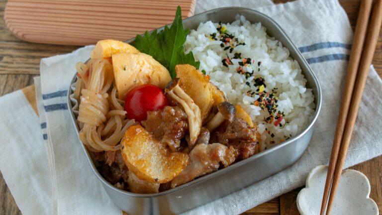 【簡単弁当】ササッと炒めるだけ！ひと口食べたら止まらないコク旨にんにく味噌バター炒め弁当弁当bento#995