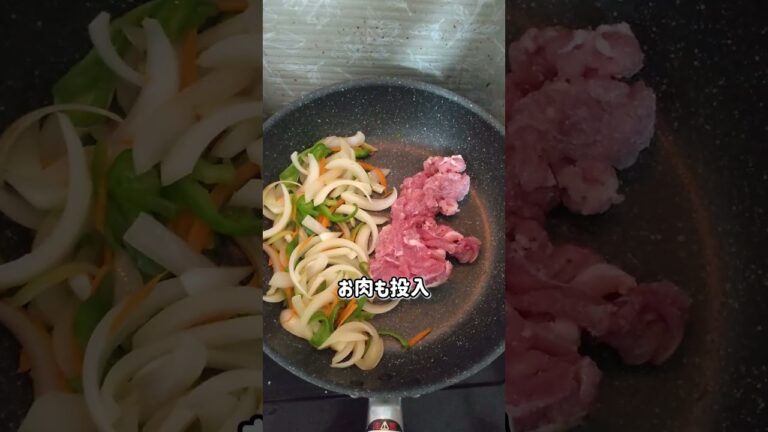 たまには焼き肉のたれを使って肉野菜炒め弁当#day68
