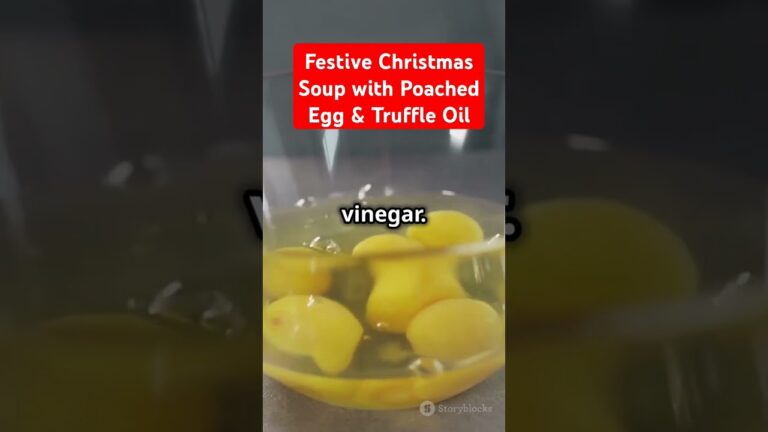 Festive Christmas Soup with Poached Egg & Truffle Oil#food #QuickRecipes #QuickAndEasy#EasyRecipe