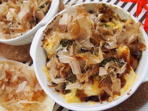 ホワイトソースもレンジで簡単！たこ焼きグラタン！