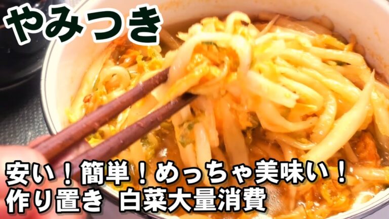 これを絶対作るべきです！美味しい過ぎて箸がとまらない【やみつき白菜ピリ辛甘酢漬け】作り置き 漬物 白菜大量消費 レシピ