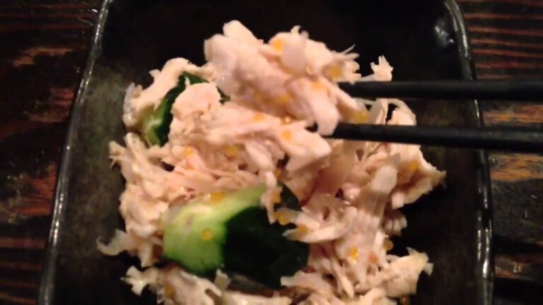 ササミときゅうりの梅水晶和えが旨い