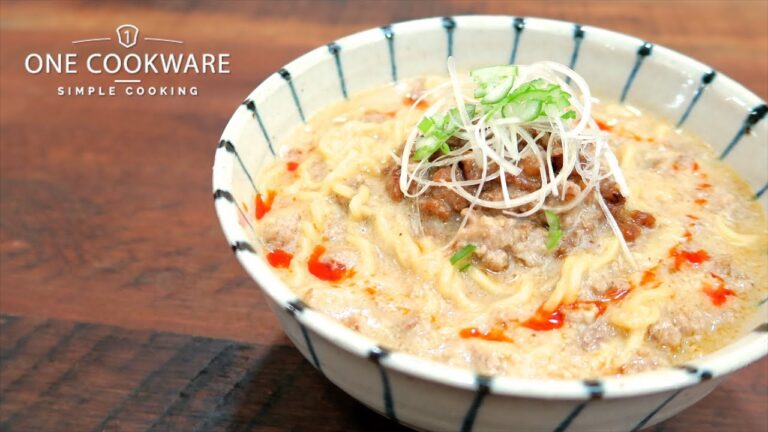 フライパンひとつで簡単 ごまの香り豊かな濃厚担々麺｜ONE COOKWAREシリーズ　レシピ　作り方