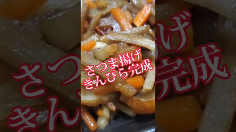 【ちょこっとおつまみ】#209 さつま揚げでちょこっと❇️ さつま揚げきんぴら❇️ 業務スーパーごぼう人参ミックスとさつま揚げで❇️