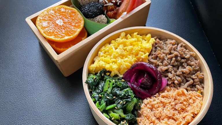 【4色丼弁当】常備菜をのっけるだけの彩り弁当＃shorts