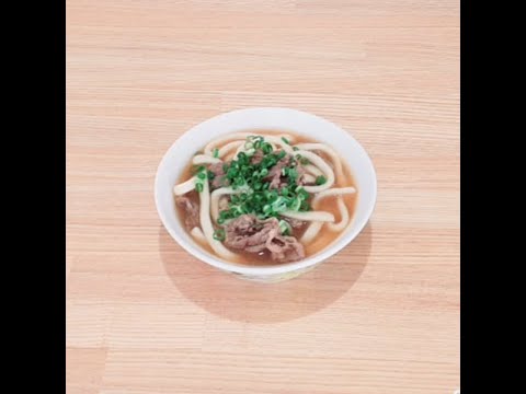 レンジで肉うどんが簡単に作れます☆彡 #Shorts