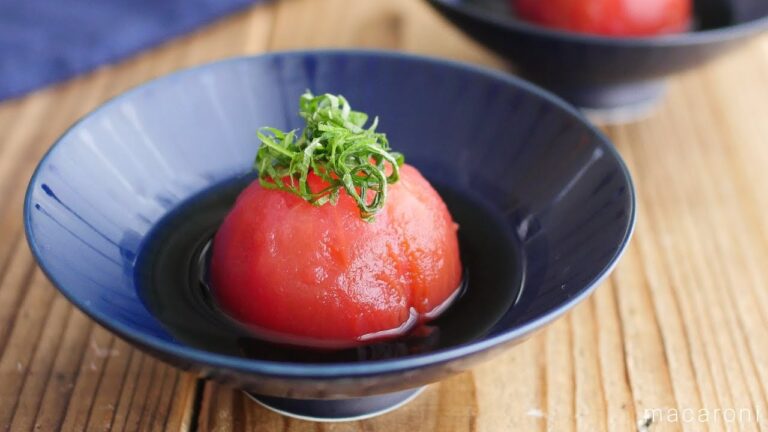 そのまま漬けるだけ「まるごとトマトのめんつゆ漬け」のレシピ・作り方