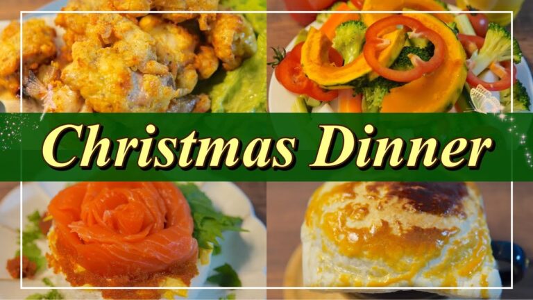 【簡単クリスマスディナー4品】パーティーメニュー｜おもてなし料理｜シチューポットパイ/お寿司ケーキ/フライドチキン/バーニャカウダ