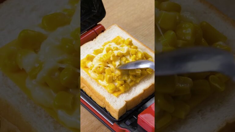 コーンチーズホットサンド #はごろもフーズ #レシピ動画