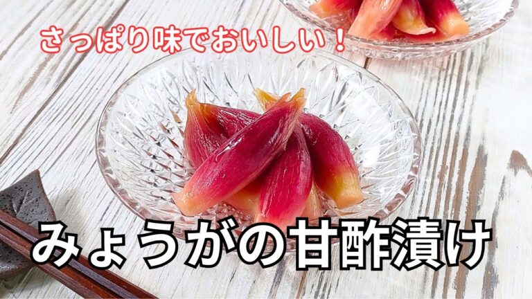 作り置きにおすすめ！さっぱり味がおいしい！みょうがの甘酢漬けレシピ