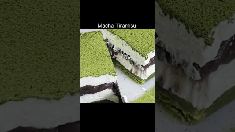 抹茶あずきティラミスを作ってみた！ Matcha Mashed Bean Paste Tiramisu 33 ｜チーズケーキ研究室 #作ってみた #tiramisu  #치즈 #shorts