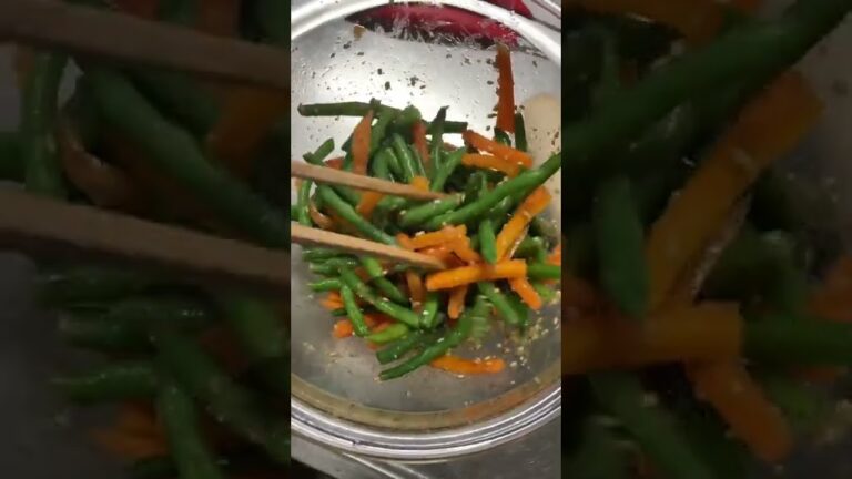 【独身女の作り置き】いんげんと人参の胡麻和え　(雑なレシピは説明欄へどうぞ)