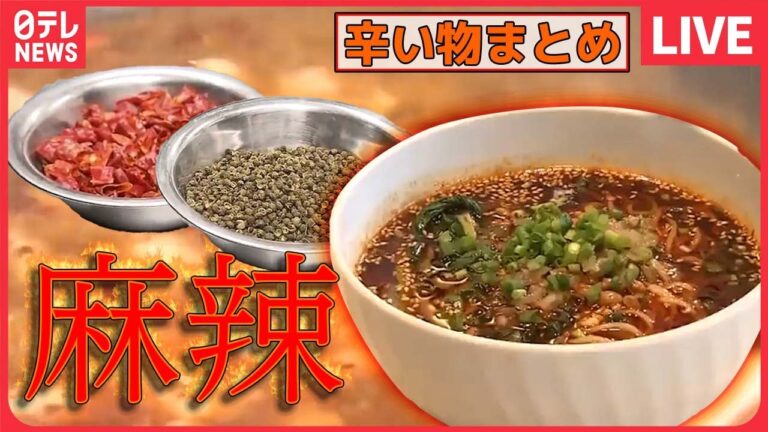 【辛い物まとめ】 しびれる辛さで汗ダクダク！/山椒と唐辛子たっぷりグルメ/ 辛い物を食べて暑い夏に備えよう　など　グルメニュースまとめライブ（日テレNEWS LIVE）