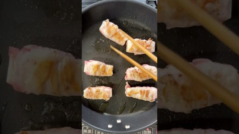 美味しい肉巻き餅レシピ！お餅消費に♪ / ASMR #shorts