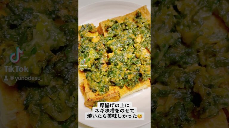 『ネギ味噌焼き』香ばしくて美味しかった！【厚揚げ】