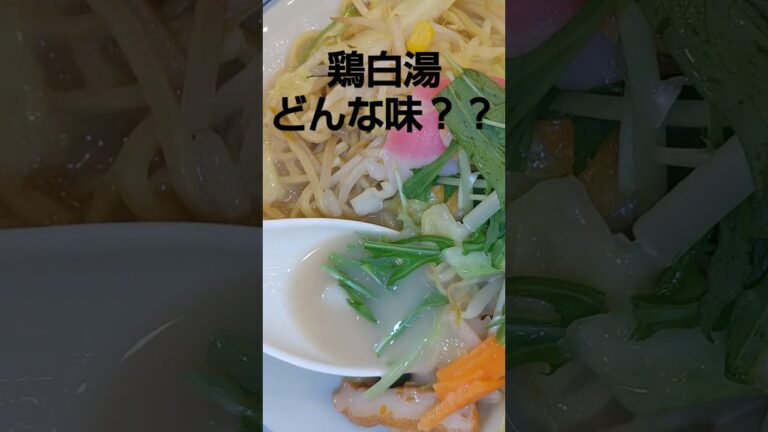 寒い日にピッタリの味！！鶏白湯の濃厚ちゃんぽん