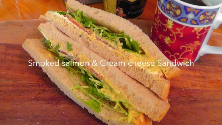 スモークサーモン&クリームチーズサンド　Smoked salmon & Creamcheese sandwich
