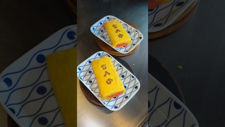 福岡の人気鉄板焼き屋さんが作る明太だしまき🍳甘めの出汁が効いたふわふわ卵と明太子の組み合わせは最高！#shorts #福岡グルメ #japanesefood #japan #egg