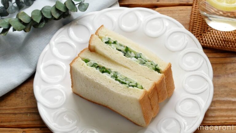 【きゅうりサンドイッチ】シンプルがおいしい。塩もみきゅうりで絶品♪