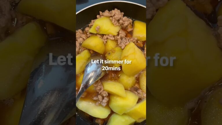 A Japanese dish almost designed for Germans, potato & Minced meat! 日式炖土豆；じゃがいものそぼろ煮