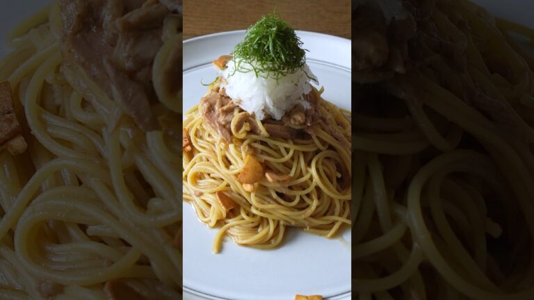 ツナと大根おろしのポン酢和風パスタ #パスタ #和風パスタ #大根おろし