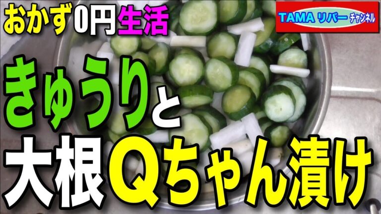 【おかず〇円生活】パリパリきゅうりと大根のQちゃん