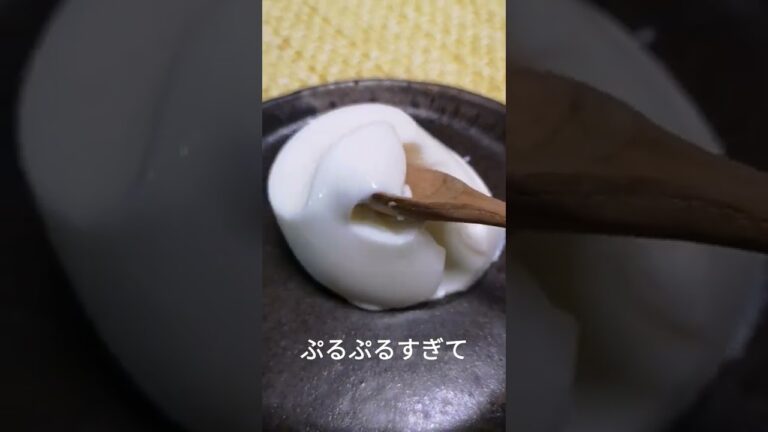 ぷるぷるすぎて困った😟上手く食べられない💦【材料４つ！濃厚牛乳プリン】【かぞくのごはん】
