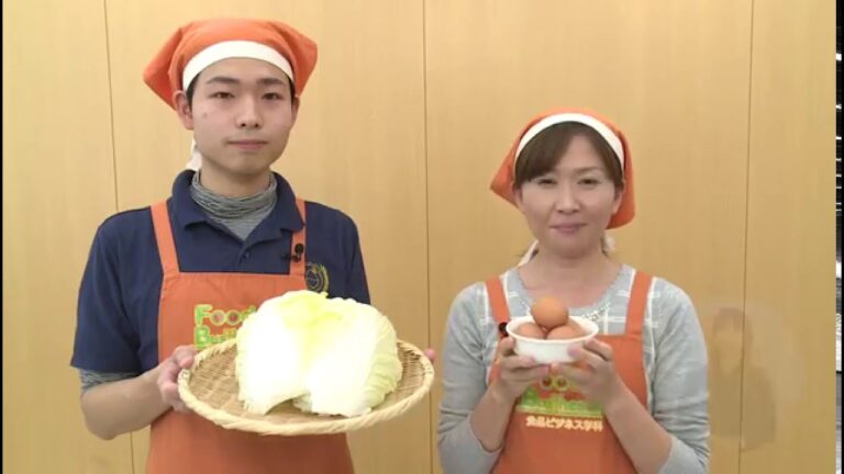 白菜のカニ玉茶碗蒸し（藤沢産食材：白菜）