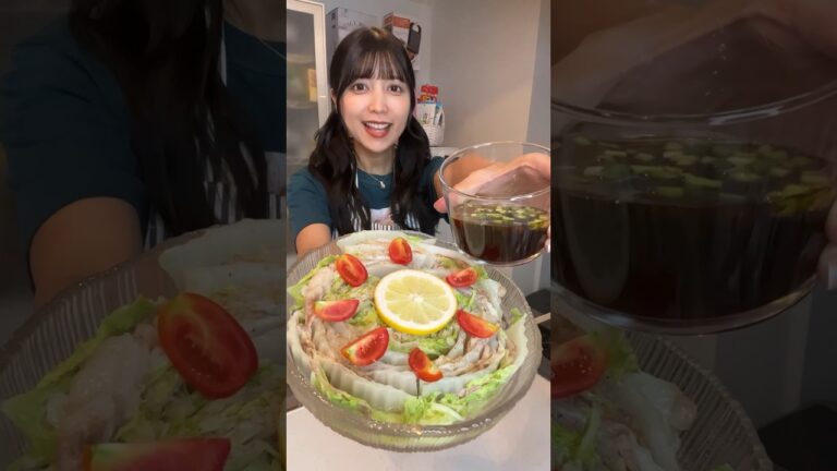 【簡単】1ヶ月で-6kgダイエットに成功した豚バラと白菜のミルフィーユが激ウマすぎるのよ...🔥#shorts #Shorts