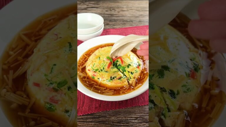 200kcal以下！豆苗管理栄養士がおすすめ！『豆苗かにたま』（材料・作り方はコメント欄にて）　#shorts