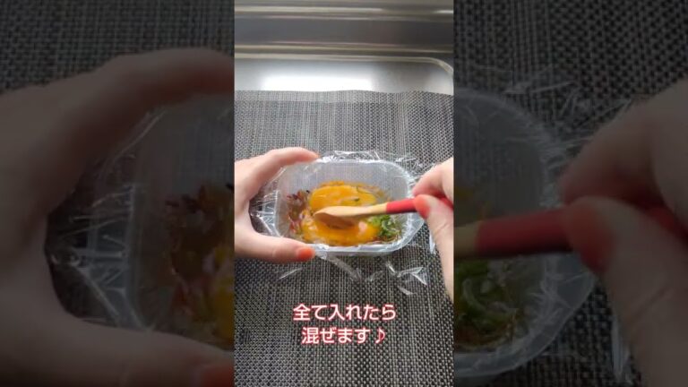 【たまご】レンジで卵1個で簡単卵焼き風♪