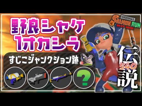 【でんせつ540】すじこ《スプラシューター・S-BLAST・スプラチャージャー・緑ランダム》【サーモンランNW】