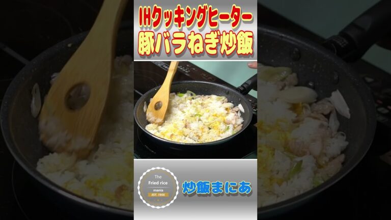 【炒飯まにあ】IHクッキングヒーターで豚バラねぎ炒飯作ります。
