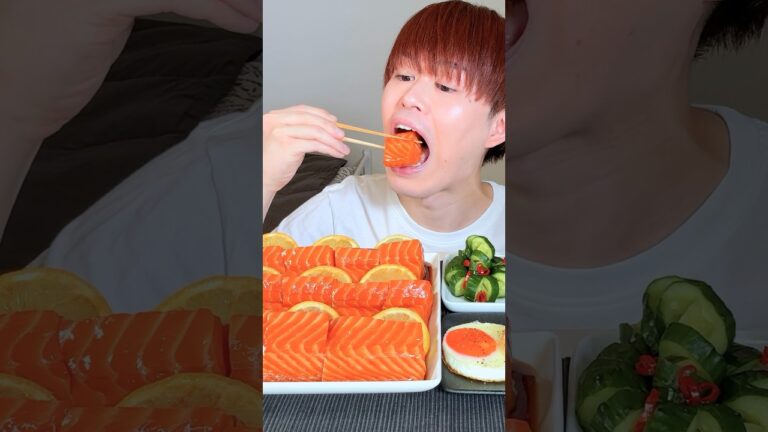 Mukbang ASMR 漬けサーモン Salmon Eating #mukbang #asmr #food #shorts