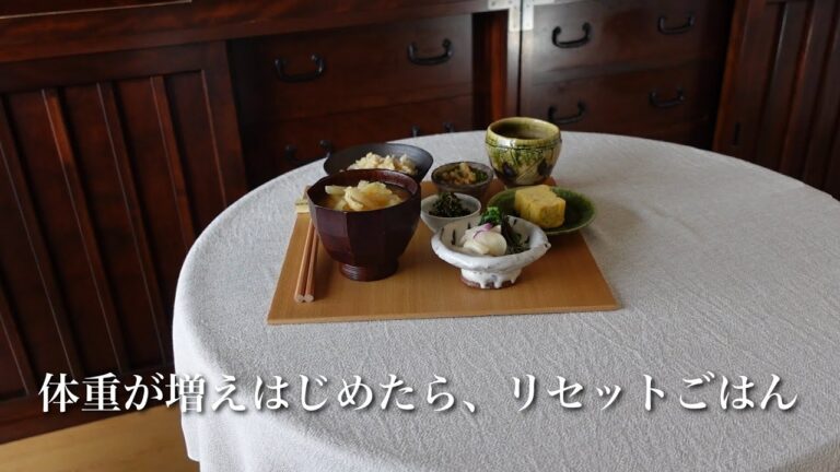 #50【50代 食Vlog】むしろ美味しい、リセットごはん｜カブの葉＆ジャコふりかけ｜お豆腐そぼろ