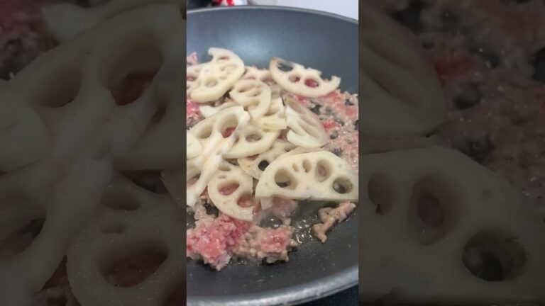 【簡単パパ飯】サクサク食感。蓮根のそぼろ煮 #cooking #recipe