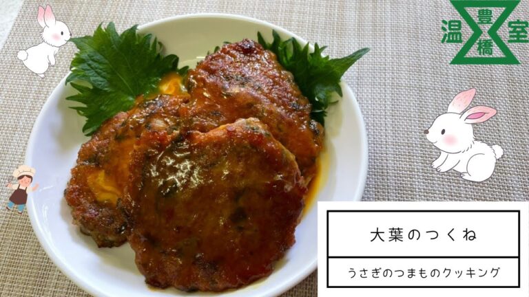 育ち盛りの君たちはコレ、【大葉のつくねハンバーグ】