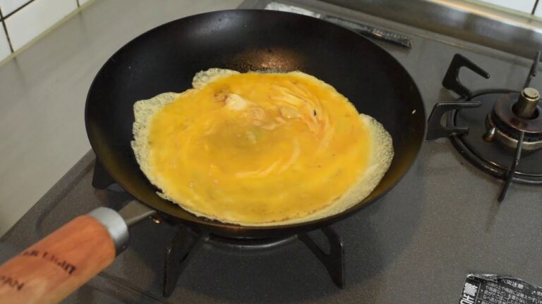 丸いフライパンで卵1個の卵焼き！【簡単】