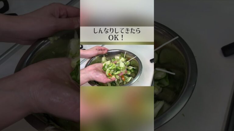 【簡単レシピ】10分でできるキャベツの浅漬け #shorts