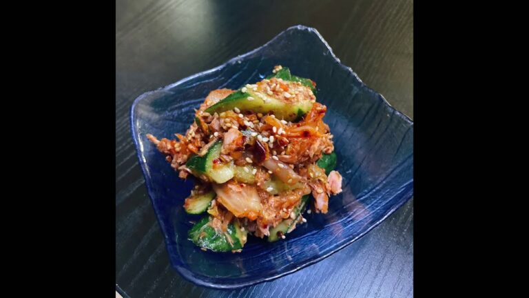 簡単おつまみ　きゅうりとツナのピリ辛キムチ和え　ズボラ料理　ダイエット　ヘルシー料理