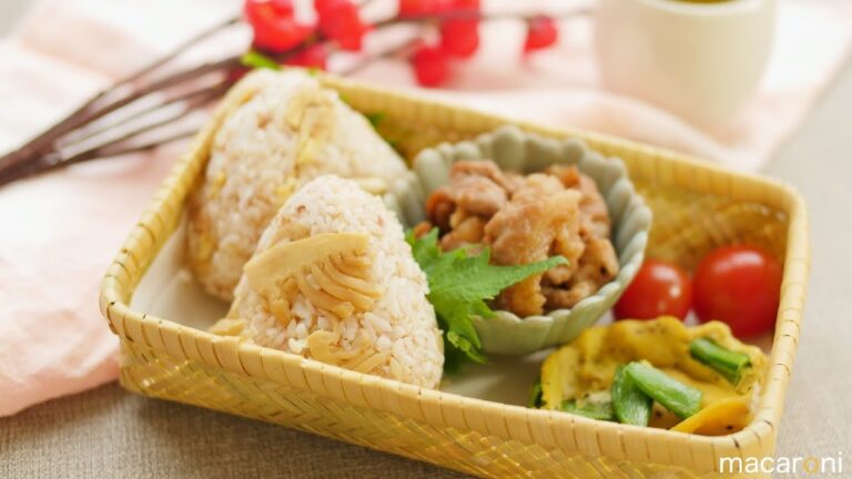 【ねぼすけ弁当】炊き込まなくてOK！ レンジで 簡単 たけのこ ご飯 弁当 のレシピ 作り方