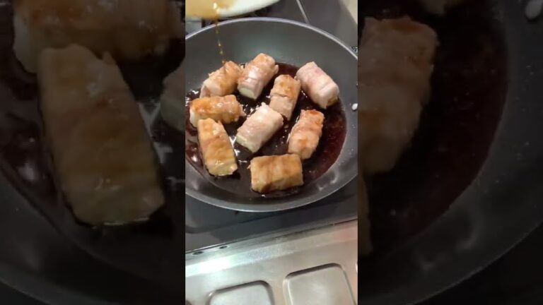 簡単 豚バラの厚揚げ巻き#shorts