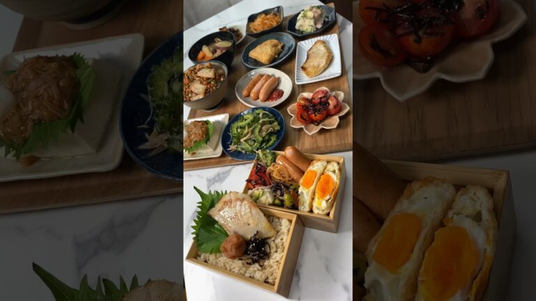 妻の弁当と朝ごはん作ってみました✨#shorts