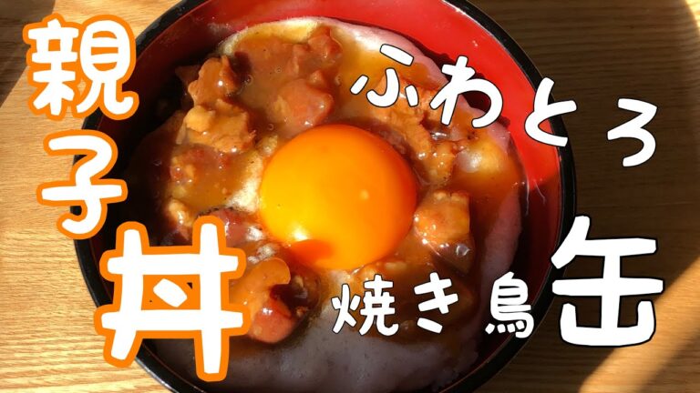 焼き鳥缶詰と卵だけ/ふわとろ親子丼/包丁もレンジもガスコンロも使わない/簡単レシピ