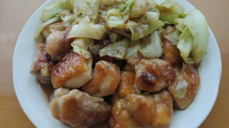 鶏肉とキャベツのポン酢照り焼きの作り方