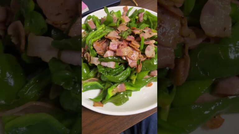 ピーマンとベーコンの炒め物でご飯は進みますか？
