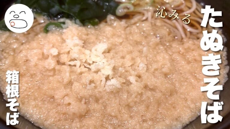 新雪のような揚げ玉とお出汁が沁み入る箱根そばさんのたぬきそば【一息くん】