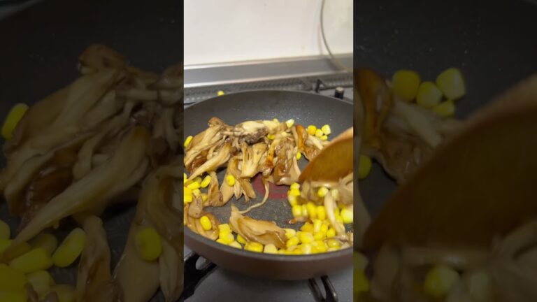 コーンしめじバター炒めの作り方！#shorts #簡単レシピ #ズボラ飯 #簡単おつまみ