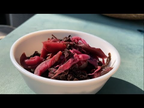 梅干しの残りの赤しそで柴漬けを作ってみた