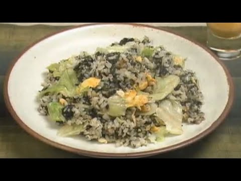 のりとレタスのチャーハン